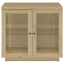  Coaster Furniture Tilbury 950429 2-door Glass Front Accent Display Cabinet - Light Oak IMAGE 1