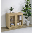  Coaster Furniture Tilbury 950429 2-door Glass Front Accent Display Cabinet - Light Oak IMAGE 5