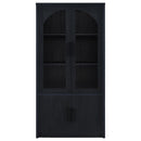  Coaster Furniture Riva 950432 4-door Tall Accent Display Cabinet LED Lighting - Black IMAGE 3