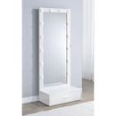  Coaster Furniture Spector 960954 1-drawer Lighted Full-Length Floor Mirror - White High Gloss IMAGE 15