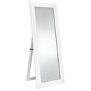  Coaster Furniture Cadence 961656 Tempered Glass Full Length Mirror - White High Gloss IMAGE 1