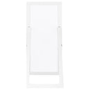  Coaster Furniture Cadence 961656 Tempered Glass Full Length Mirror - White High Gloss IMAGE 4