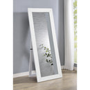  Coaster Furniture Cadence 961656 Tempered Glass Full Length Mirror - White High Gloss IMAGE 6