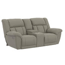  Catnapper Sentinel 63179 Power Lay Flat Reclining Console Loveseat with Extended Ottoman - Smoke IMAGE 1