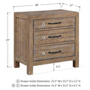 Andria 28" 3-Drawer Nightstand