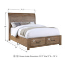 Andria Storage Sleigh King Bed