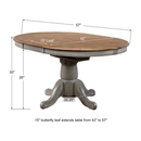 Barnwell 57" Pedestal Table w/ 15" Butterfly Leaf