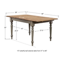 Barnwell 66" Leg Table w/15" Butterfly Leaf