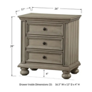 Barnwell 26" 3-Drawer Nightstand