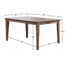 Carmel Rustic Brown 60" Leg Table
