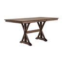 Carmel Rustic Brown 78" Table w/18" Butterfly Leaf