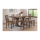 Carmel Rustic Brown 78" Table w/18" Butterfly Leaf