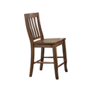 Carmel Rustic Brown 24"h Rake Back Barstool