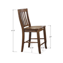 Carmel Rustic Brown 24"h Rake Back Barstool