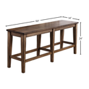 Carmel Rustic Brown 60" Tall Bench