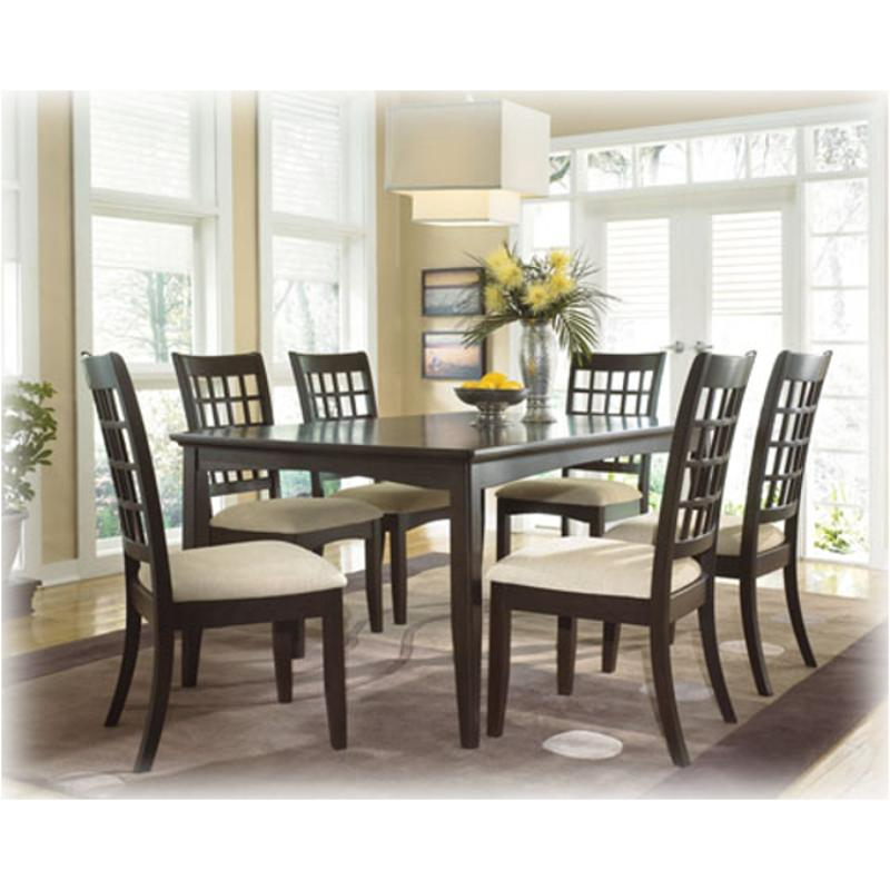 Ashley Expresso Dining Set w/ Cream Padded Chairs D438-01/25