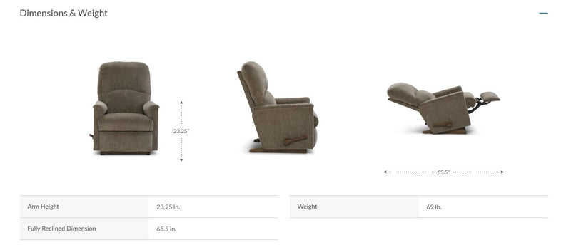 Mercury Rocking Recliner 10-795 C680654 Gray