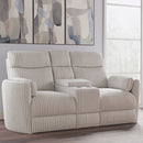 Radius Power Glider Reclining Loveseat with Console